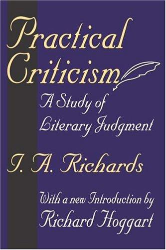 Practical Criticism: A Study of Literary Judgment cover